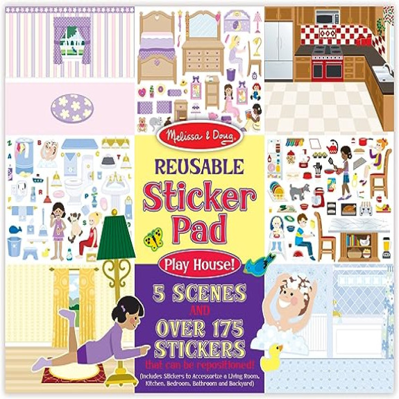 Melissa and Doug Reusable Sticker Pad - Play House